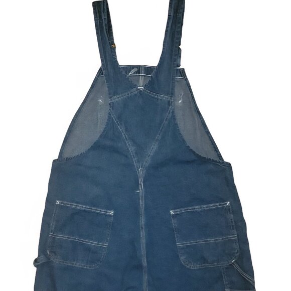 Carhartt relaxed fit blue denim men's Farm Country Western Work overalls 42 X 28 - Picture 5 of 9